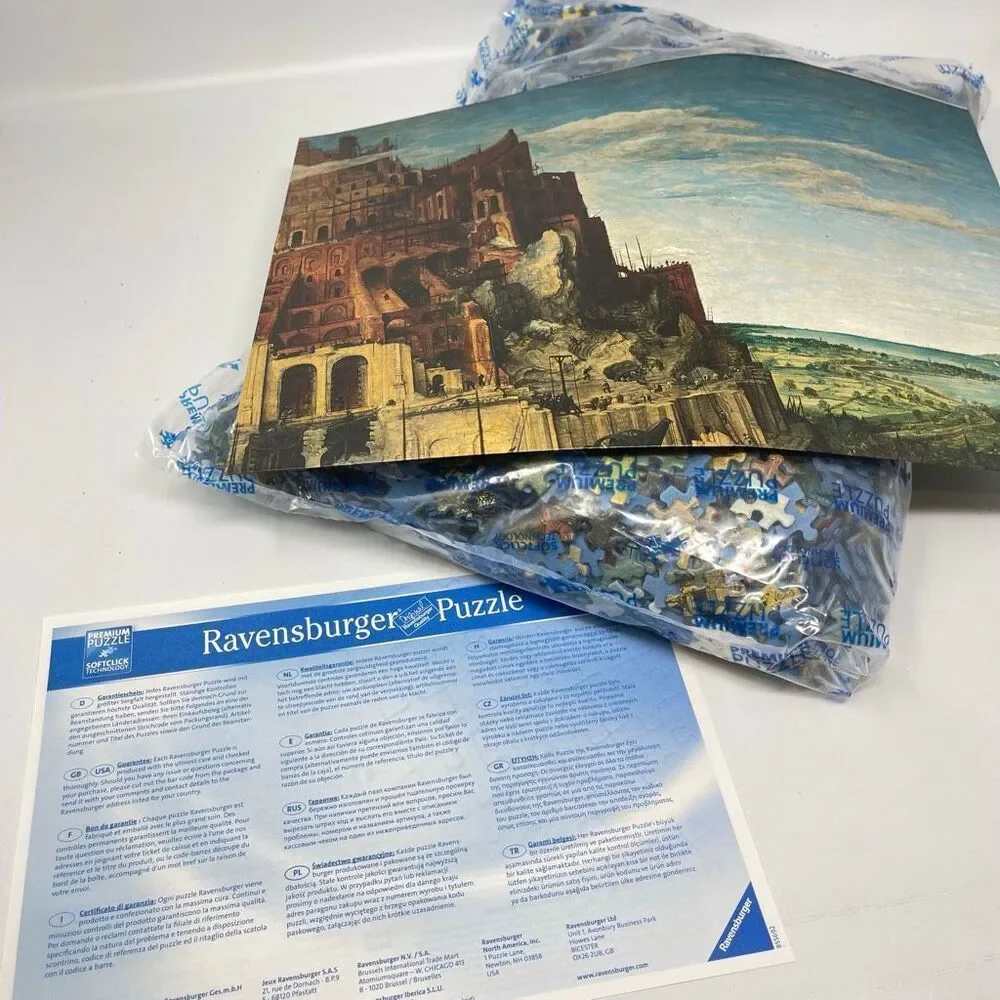 Ravensburger Puzzle 5000 Piece The Tower Of Babel Brueghel Elder 174232 New 2006
